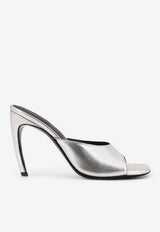 The Attico Betta 95 Laminated Leather Mules Silver 260WSH00886LBT112AA002_Silver_49751014