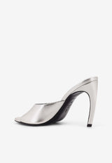 The Attico Betta 95 Laminated Leather Mules Silver 260WSH00886LBT112AA002_Silver_49751014