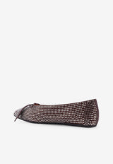 The Attico Kali Embellished Satin Ballet Flats Brown 260WSH00908EEE106TA204_DARK BROWN_49751030