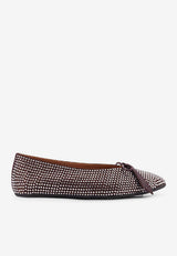 The Attico Kali Embellished Satin Ballet Flats Brown 260WSH00908EEE106TA204_DARK BROWN_49751030