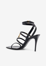 Saint Laurent Cassandre 90 Patent Leather Sandals Black 8227911TVDD1000_Black_44132592