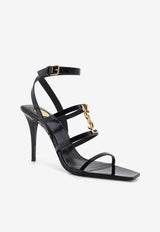 Saint Laurent Cassandre 90 Patent Leather Sandals Black 8227911TVDD1000_Black_44132592