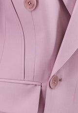 SEAFARER Carmen Double-Breasted Silk-Blend Blazer Pink SWJ0135TWF01110003040_Pink_54423265