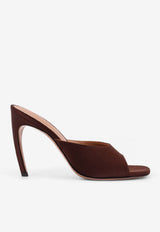 The Attico Betta 95 Satin Mules Brown 260WSH00886EEE106AA204_DARK BROWN_49751049