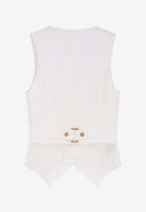 Elisabetta Franchi Tailored Sleeveless Vest White GL00862E2360_Ivory_41973232