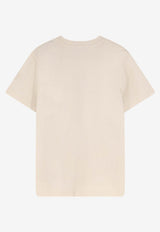 Moncler Crewneck T-shirt with Decorative-Pockets Cream L10938C0002389B9B050_White_53817837