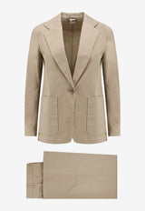 Aspesi Single-Breasted Tailored Suit Beige 1003D02310047_Coloniale_54417950