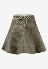Moncler Quilted Nylon Padded Mini Skirt Green L10932D00005788UX825_Green_53817844