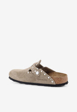 Birkenstock Boston Rivets Suede Mules Taupe 1030418TAUPE_Brown_54417877