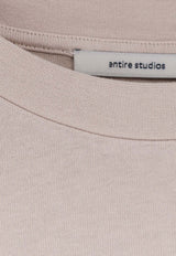 Entire Studios Logo-Printed Crewneck T-shirt Beige ESSS26TT010120073_Beige_58116775