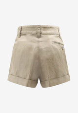 Aspesi Linen Blend Mini Shorts Beige S6G0222G20885047_Beige_54417910