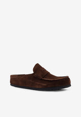 Birkenstock Naples Wrapped Suede Mules Brown 1031701CARAFE_CARAFE_54417900