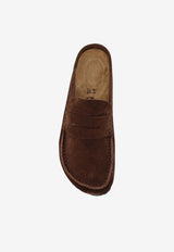 Birkenstock Naples Wrapped Suede Mules Brown 1031701CARAFE_CARAFE_54417900