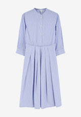 Aspesi Striped Midi Dress Light Blue S6G2977D05025070_Blue_54417983