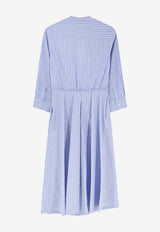 Aspesi Striped Midi Dress Light Blue S6G2977D05025070_Blue_54417983