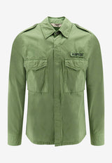 Aspesi Logo Patch Field Shirt Green CE10G17885319_PISTACHIO_54418061