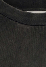 Entire Studios Logo-Printed Crewneck T-shirt Black ESSS26TT010120392_washed black_58116789