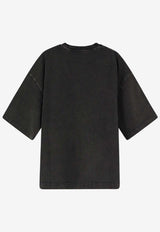 Entire Studios Logo-Printed Crewneck T-shirt Black ESSS26TT010120392_washed black_58116789