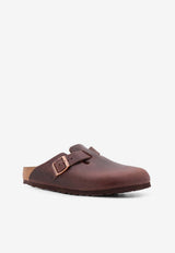 Birkenstock Boston Oiled Leather Flat Mules Brown 860133HABANA_Brown_54417954