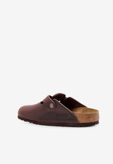 Birkenstock Boston Oiled Leather Flat Mules Brown 860133HABANA_Brown_54417954