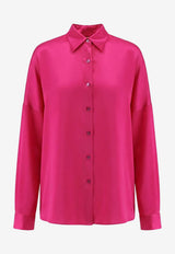 Dries Van Noten Casia Silk Buttoned Shirt Fuchsia 2610107003024304_Fuchsia_54420838