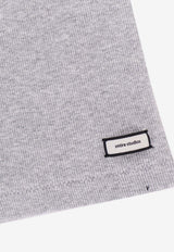 Entire Studios Logo-Patched Mini Shorts Gray ESSS26SH018766238_PEBBLE_58116809