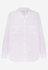 Dries Van Noten Cheers Long-Sleeved Shirt White 2610107123314001_White_54420844