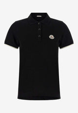 Moncler Logo Patch Polo T-shirt Black L10938A0000484720999_Black_53817886
