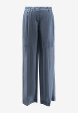 Brunello Cucinelli Elasticated Waist Straight-Leg Pants Blue M0F91P9174C9704_ARTIC BLUE_40000139