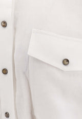 Brunello Cucinelli Embroidered Buttoned Shirt White MQ986NE416C001_White_40000217