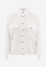 Brunello Cucinelli Embroidered Buttoned Shirt White MQ986NE416C001_White_40000217