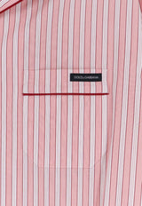 Dolce & Gabbana Striped Poplin Pajama Shirt Pink F5U28TFR517S8051_RIGATO_40005243