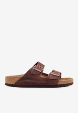 Birkenstock Arizona Oiled Leather Slides Brown 052533OILED LEATHER_Brown_54418017