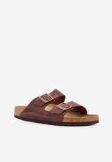 Birkenstock Arizona Oiled Leather Slides Brown 052533OILED LEATHER_Brown_54418017