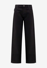 The Attico Logo Embroidered Straight-Leg Jeans Black 260WCP00295DDD104AA100_Black_54017453