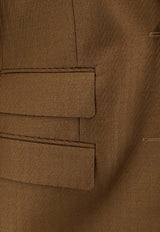 Burberry Single-Breasted Buttoned Blazer Brown 8126168C5357_HAZELNUT_40017646