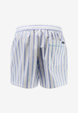 Dolce & Gabbana Striped Mini Shorts Light Blue FTDJHTFR52WS8051_RIGATO_40005328