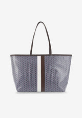 Tory Burch Racer Coated Canvas Tote Bag Multicolor 178726400_Blue_40005394