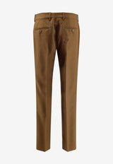 Burberry Wool-Blend Tailored Pants Brown 8126172C5357_HAZELNUT_40017538