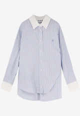 The Attico Oversized Stripe Shirt Light Blue 260WCH00004CCC127AA264_LIGHT BLUE WHITE_54017484