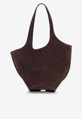 The Attico La Scoop Suede Shoulder Bag Brown 260WAH00062LBT007AA204_DARK BROWN_54017486
