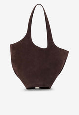 The Attico La Scoop Suede Shoulder Bag Brown 260WAH00062LBT007AA204_DARK BROWN_54017486