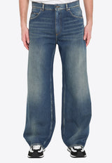 Dolce & Gabbana Logo Plaque Faded Jeans Blue GP18LD-G8OV1-S9001