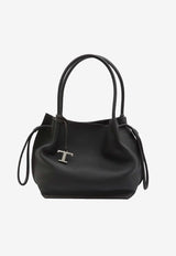 Tod's Medium Buz Leather Shoulder Bag Black XBWBUZS9300-WNT-B999