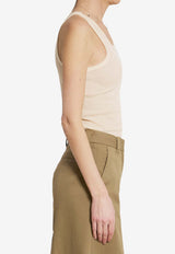 Lemaire Ribbed Tank Top Pink TS0026-LK1017-WH024