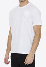 Valentino Flower Embroidered T-shirt White 4V0MG01F-A22-0BO