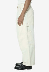Willy Chavarria Stockton Wide-Leg Cargo Jeans Off-white WCBTM0079--065