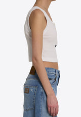 Dolce & Gabbana Cropped Tank Top White F8W42T-FU7AV-W0800