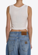 Dolce & Gabbana Cropped Tank Top White F8W42T-FU7AV-W0800