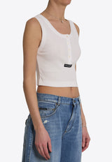 Dolce & Gabbana Cropped Tank Top White F8W42T-FU7AV-W0800
